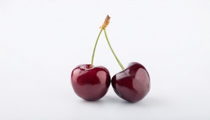 Cherry on white background. Cherry Fruit Isolated.