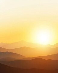 Obraz premium Sunrise in a remote mountain camp flat design, top view, peaceful retreat theme, animation, vivid