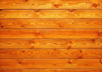 Naklejka premium Warm and inviting orange wood texture wallpaper featuring horizontal wooden planks with subtle knots and grooves, perfect for adding coziness to any room's interior design.