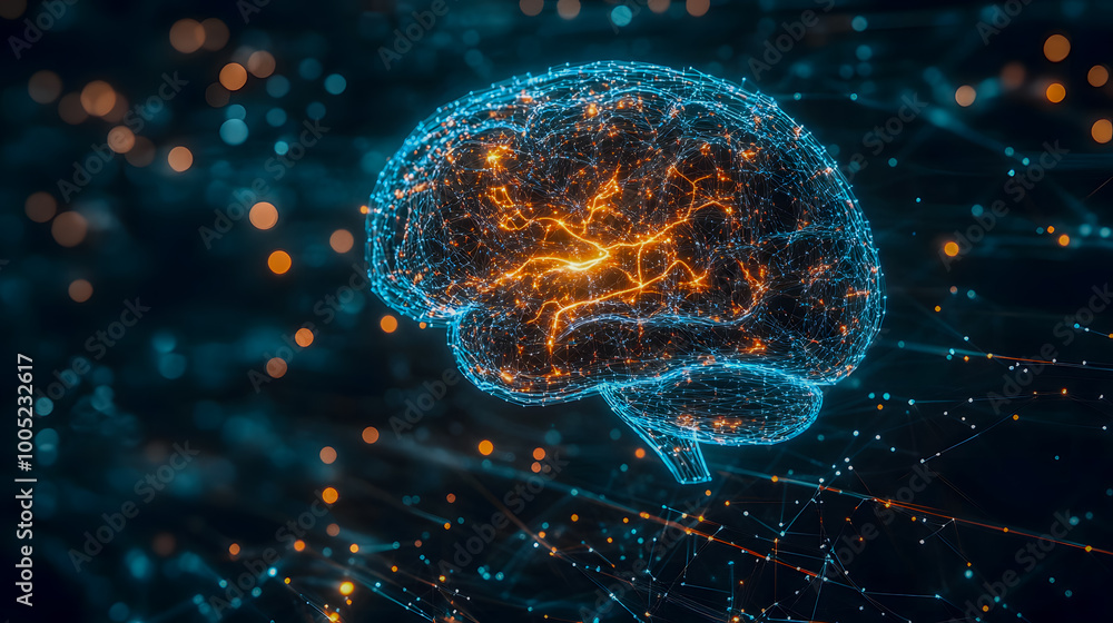 Poster Digital Brain Visualization with Neural Connections
