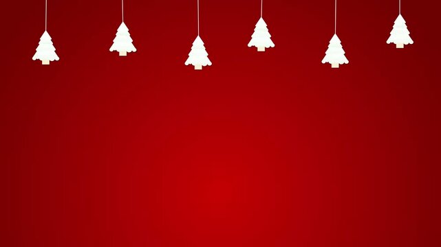 christmas animation with christmas trees on colored background. christmas background, merry christmas