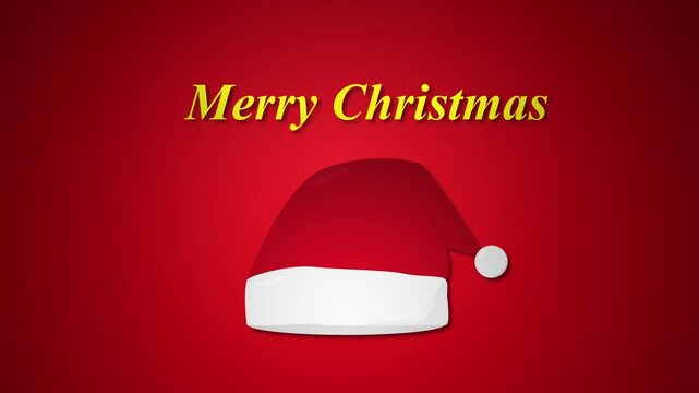 animation with text merry christmas on colored background, christmas background, merry christmas