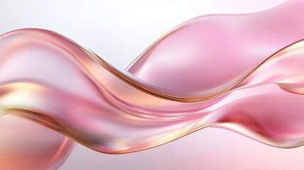 Fototapeta premium Abstract Pink and Gold Wave Background - Fluid Gradient Design for Digital Art