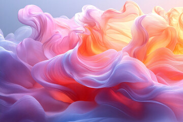 Obraz premium abstract purple, orange, and pink fabric swirls background