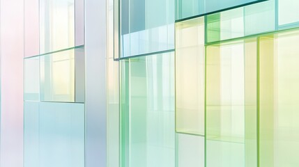 Abstract Glass Panel Wall Architectural Design - Modern Interior Design - Contemporary Architecture.