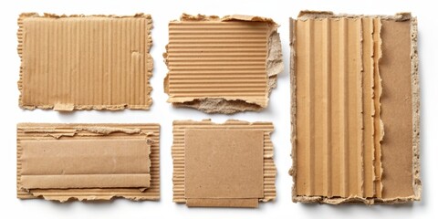 Collection of cardboard pieces isolated on background, cardboard, pieces, collection, isolated,background, recycling