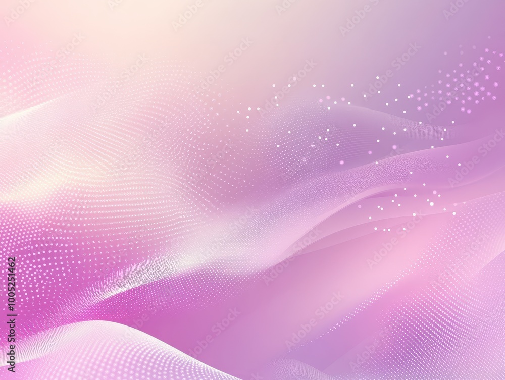 Poster abstract pink and white dotted background with flowing lines and gradient