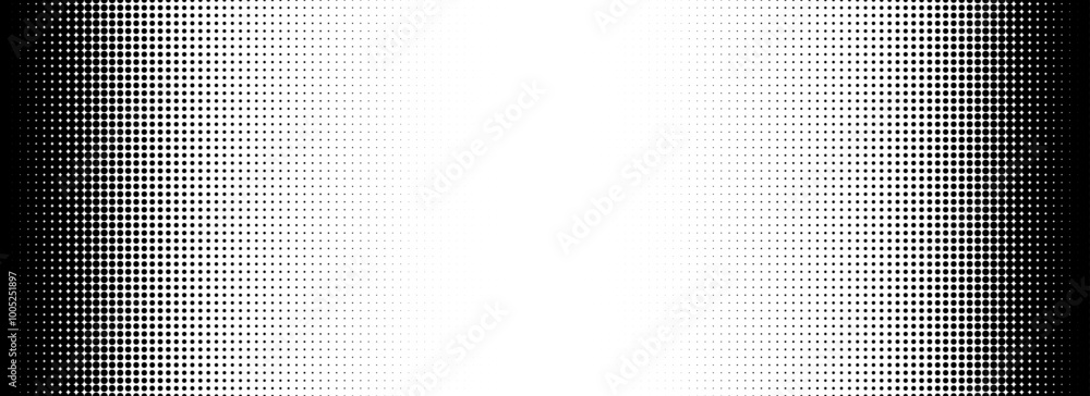 Aufkleber dotted halftone gradient texture. fading polka dot background. repeated dots gradation pattern. blac