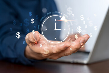 Time management concept. Work planning increases efficiency and reduces work time.