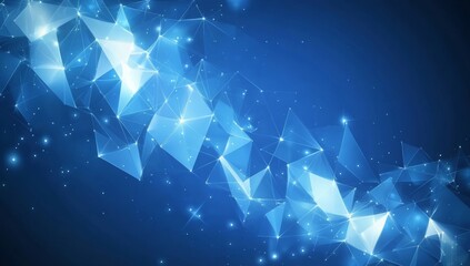 青いデジタルな幾何学模様