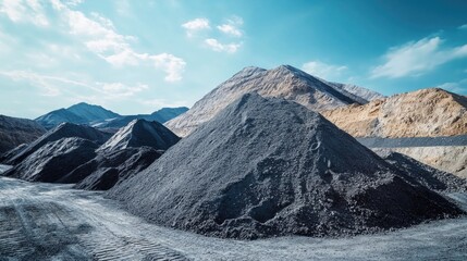 Fototapeta premium Mining Operations - Gravel Extraction Site
