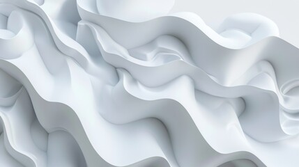 Fototapeta premium Abstract Minimalist 3D Wave Pattern Design
