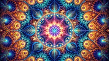 Abstract fractal mandala background for relaxation , abstract, fractal, mandala, background, relaxation, calming