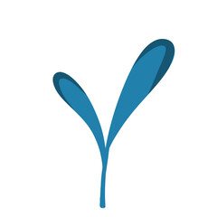 Aesthetic blue leaves illustration