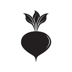 beet icon silhouette vectoe