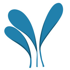 Aesthetic blue leaves illustration