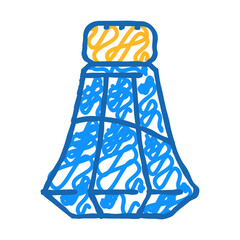 shaker salt doodle icon sketch vector. shaker salt sign. isolated symbol illustration