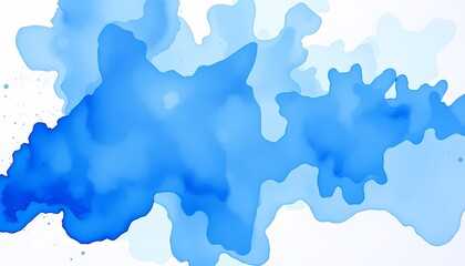 Obraz premium Explosive Abstract Blue Watercolor with Diffused Edges and Dynamic Motion Energy