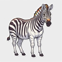 Fototapeta premium Zebra, standing, full body