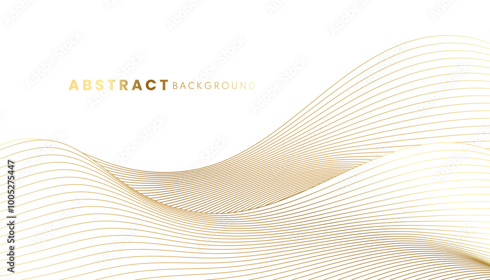 Poster abstract gold wave background. vector style featuring flowing waves and dynamic shapes.