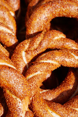 Turkish Bagel Simit selling in a van 
