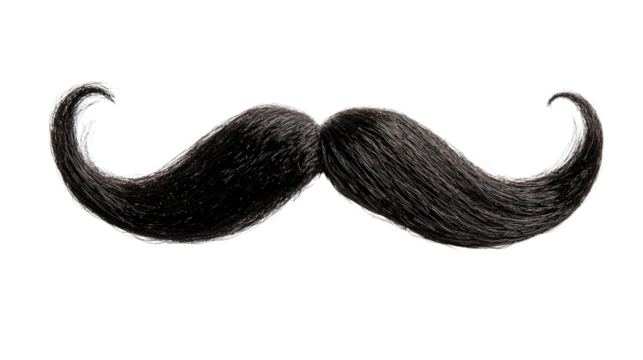 mustache on a transparent background