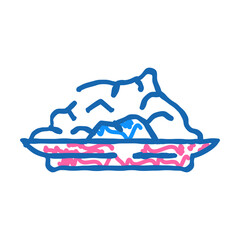 flake salt doodle icon sketch vector. flake salt sign. isolated symbol illustration