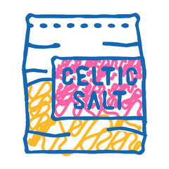 celtic sea salt doodle icon sketch vector. celtic sea salt sign. isolated symbol illustration