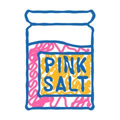 himalayan pink salt doodle icon sketch vector. himalayan pink salt sign. isolated symbol illustration