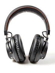 A pair of black over-ear headphones designed for comfortable listening.