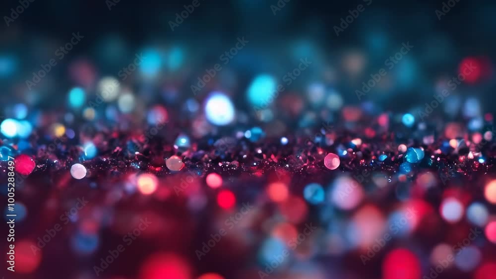 Poster abstract multicolored background consisting of glowing dots