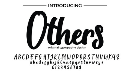 Others Font Stylish brush painted an uppercase vector letters, alphabet, typeface