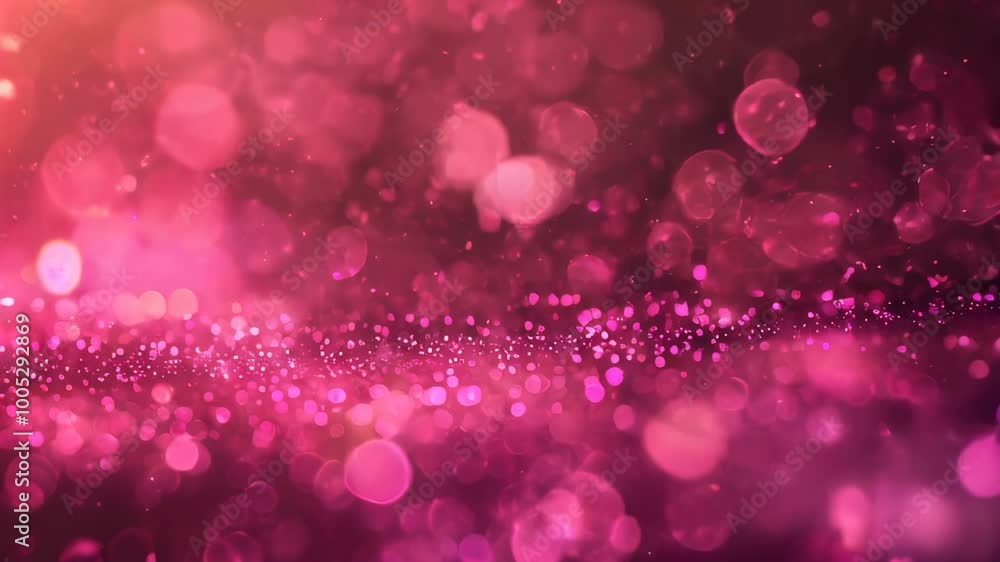 Poster abstract background with soft pink bokeh lights, creating a romantic and dreamy atmosphere perfect f
