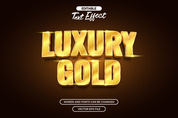 Luxury gold editable text effect with shinny decoration