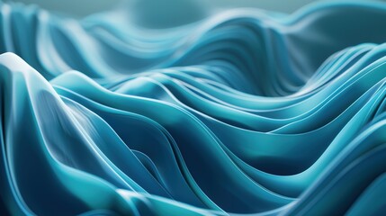 Fototapeta premium Abstract Wavy Pattern in Cool Blue Hues