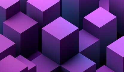 Obraz premium Abstract Purple and Blue 3D Geometric Pattern