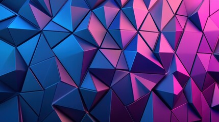 Fototapeta premium Abstract Blue and Pink Geometric Pattern