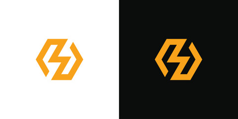 Power flash energy logo design. Lighting bolt. Premium Vector