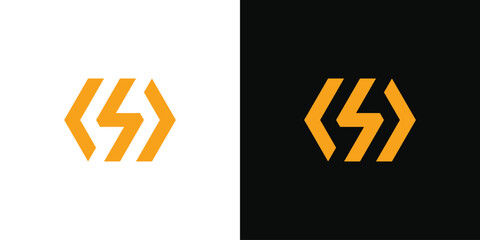 Power flash energy logo design. Lighting bolt. Premium Vector