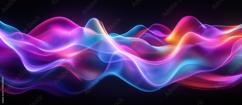 Canvas Prints Abstract Colorful Wave Design