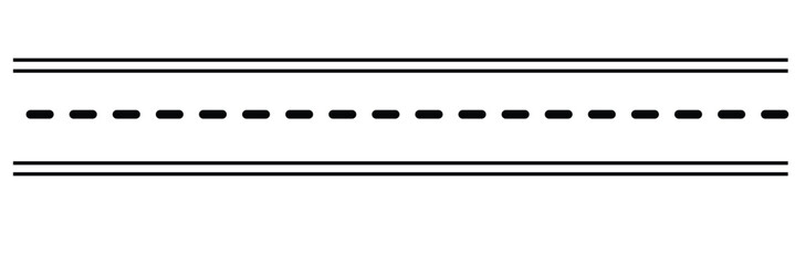 Road vector illustration isolated on white background.