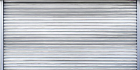 Obraz premium Durable white metal roller door shutter featuring a smooth texture, designed for industrial and commercial