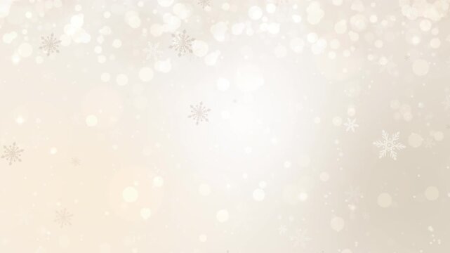 shine snowflakes.Abstract gold Christmas background.Loop video.(127)