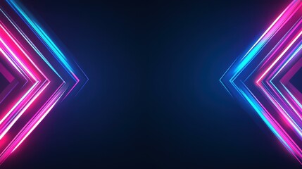 Discover a vibrant flat illustration showcasing blue neon arrows in a unique blend of scifi aesthetics and fun textures.