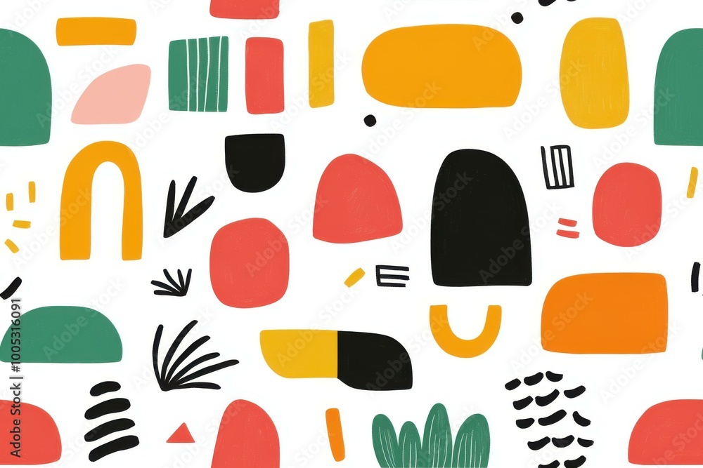 Poster create a striking collage by merging unique shapes and styles, letting your creativity shine and cap