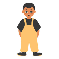 Children's Cartoon Character Illustration. Celebration of World Children's Day. Isolated Vector.