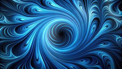 Obraz premium Abstract blue and black swirl pattern with a sense of mystery and depth, futuristic, sci-fi, tech, abstract, ethereal