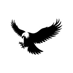 Eagle design with black color silhouette art