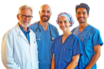 A Group of Healthcare Workers PNG Sticker