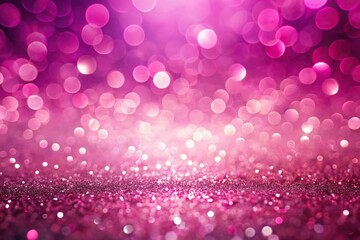 Pink shiny bokeh background with pink glow particles abstract at eye level